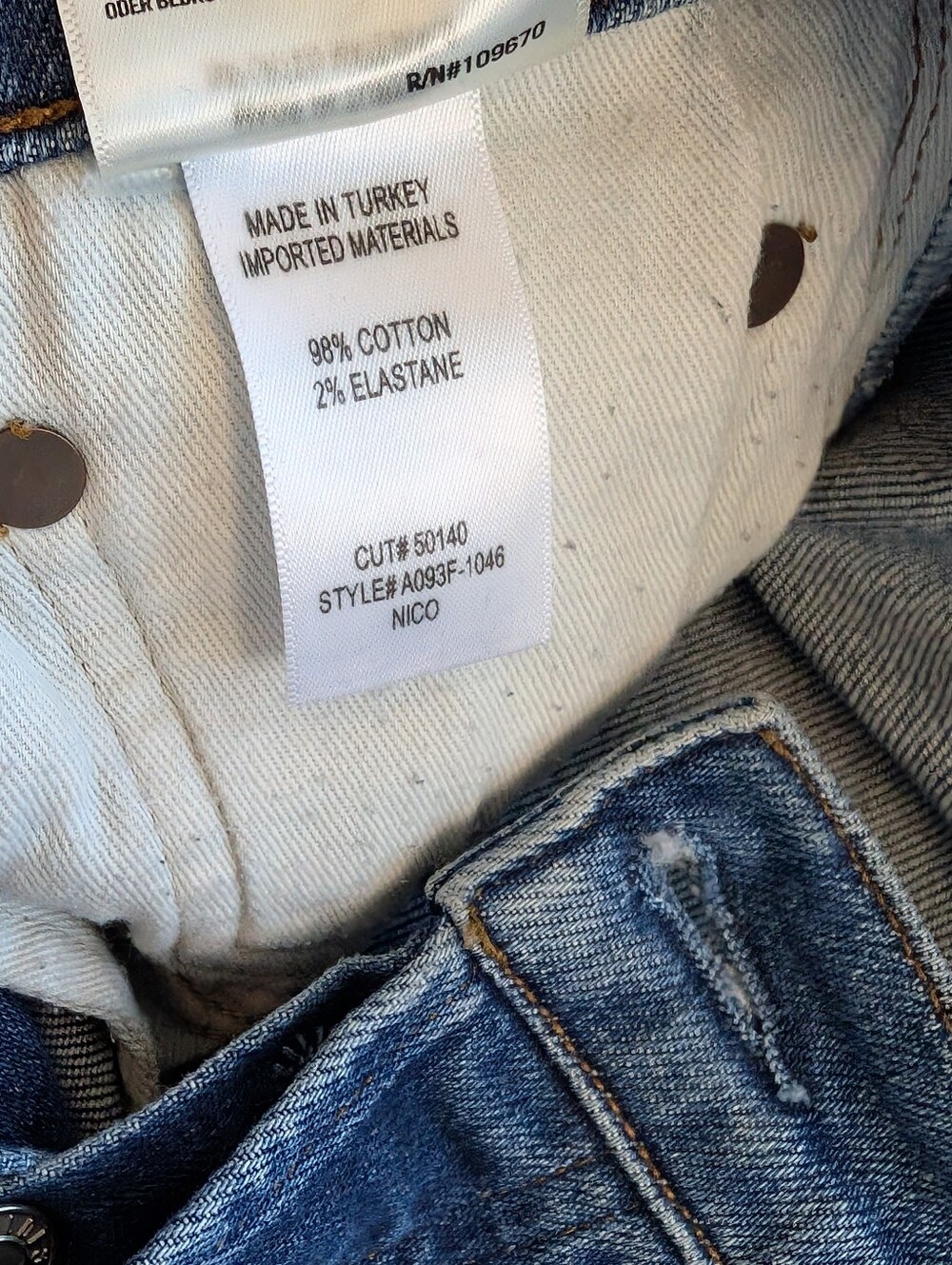 Agolde Nico Slim Straight Jeans in Dark Blue Denim (Fixation) - Picture 13 of 13